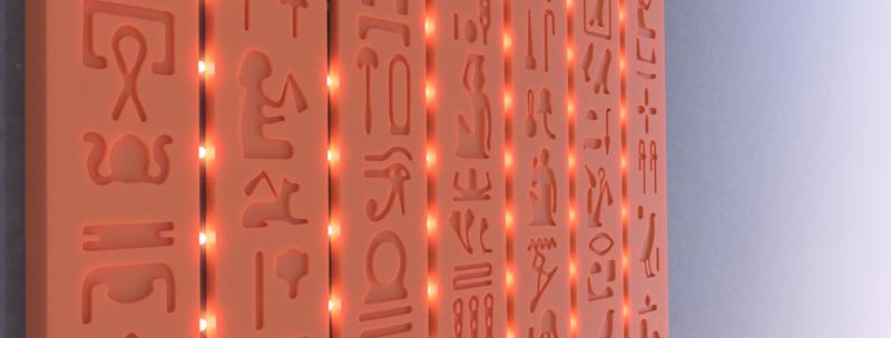 decorative hieroglyphic mold piece cement 4 vertical pieces Egyptian