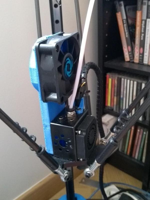 Vertical fan duct from 40mm to 60mm for Anycubic Kossel linear plus