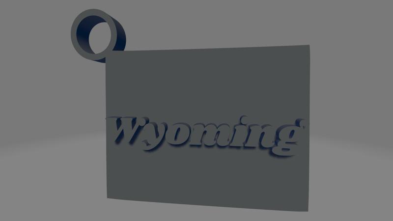 Wyoming Keychain
