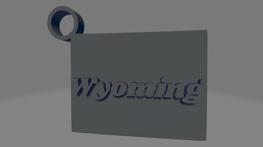 Wyoming Keychain