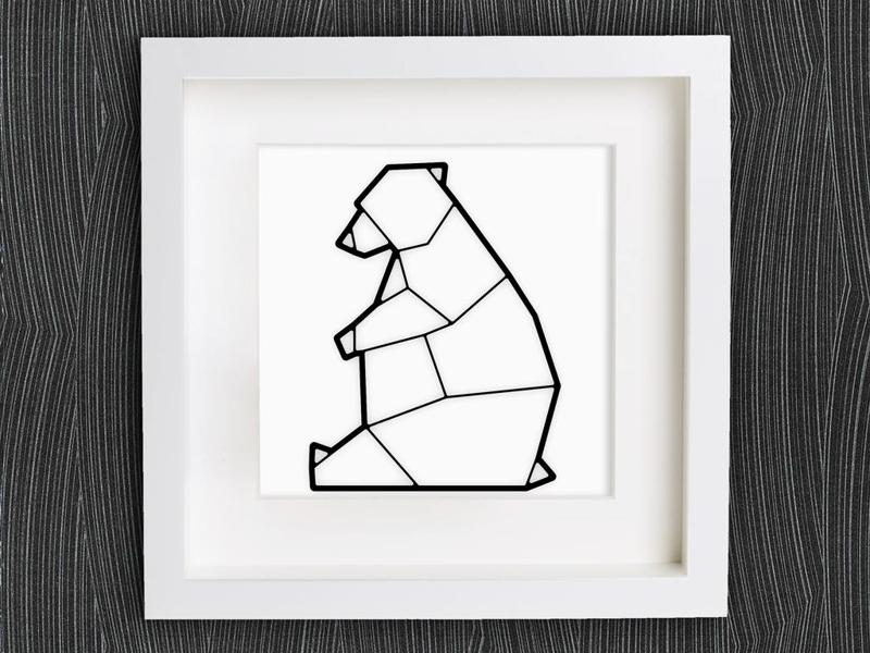 Customizable Origami Polar Bear / Ice Bear