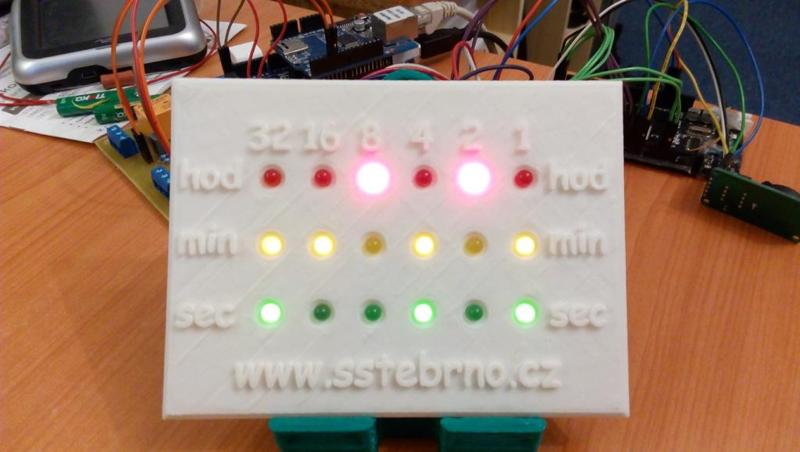 Binary clock panel and firmware - full project