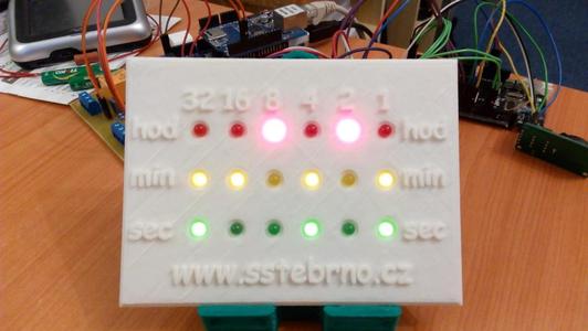 Binary clock panel and firmware - full project