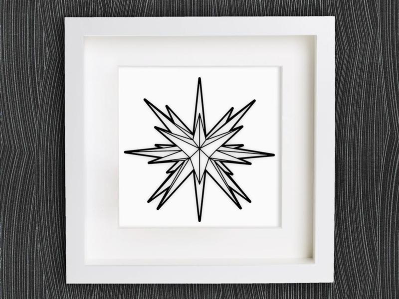 Customizable Origami Moravian Star