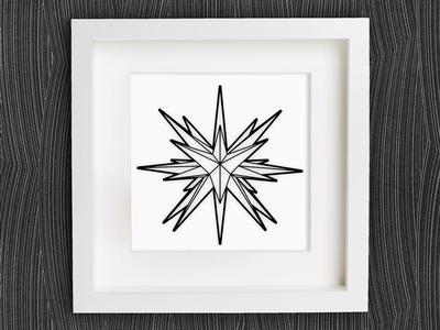 Customizable Origami Moravian Star