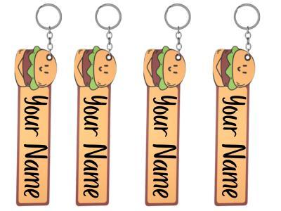 Adorable Burger Name Tag 