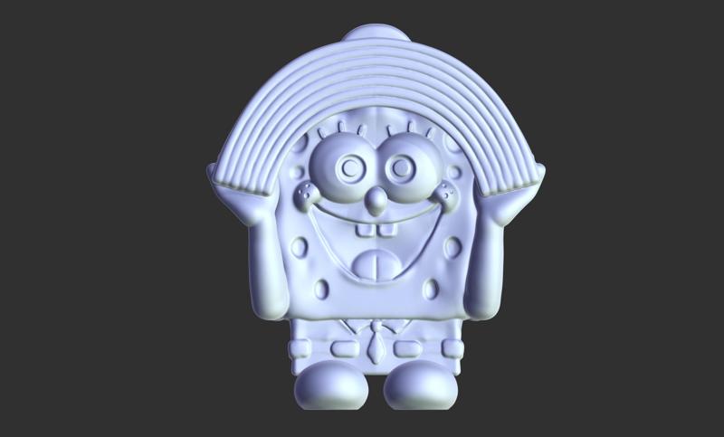 Spongebob keychain of "imagination".