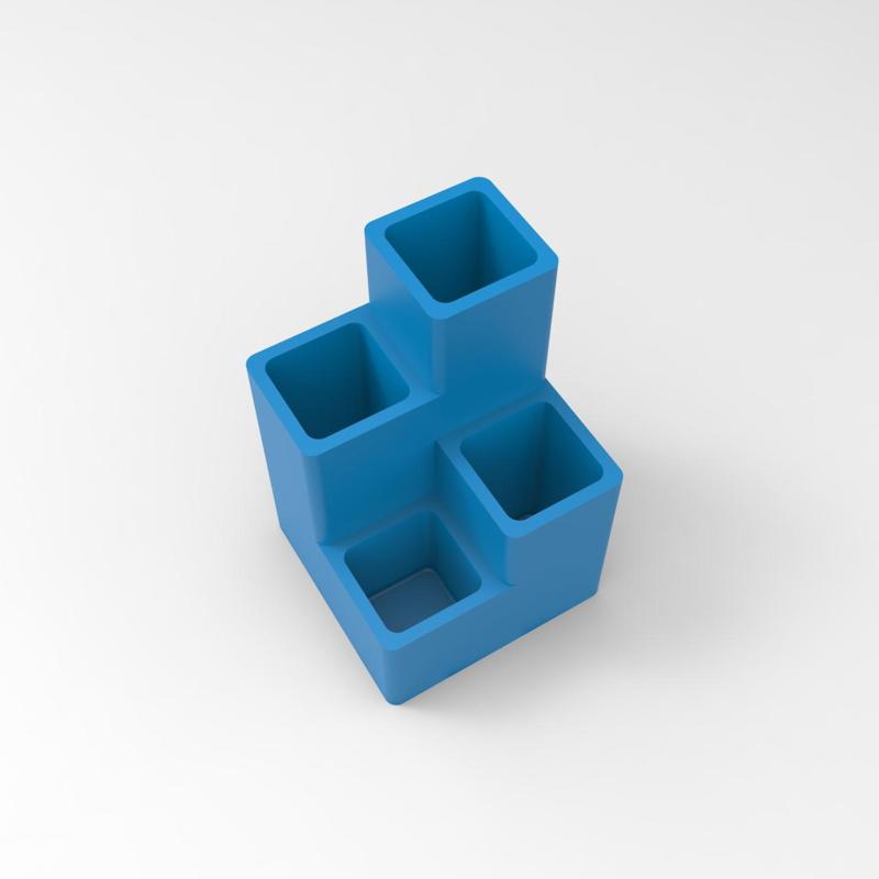 Skyscraper Desk Organizer | 3D Printable Modern Office Accessory