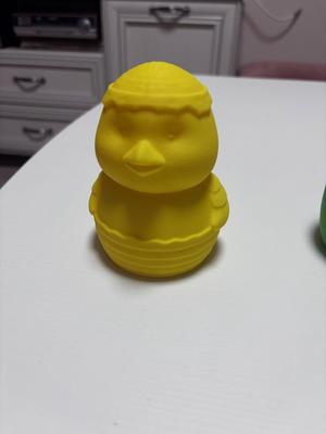 Easter chicken in an egg decoration