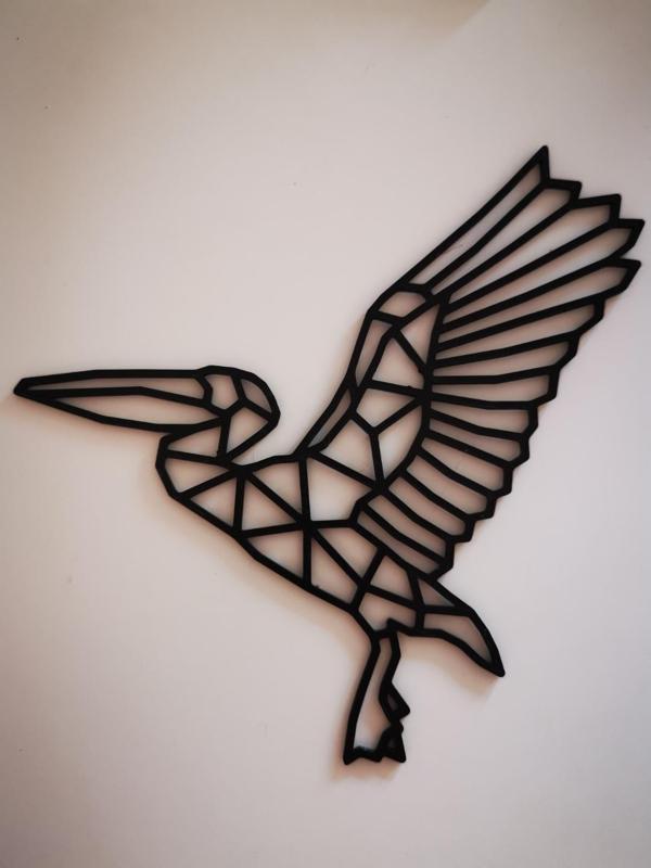 Pelican Bird line Art - Polygonal wall art 2d Design Animal