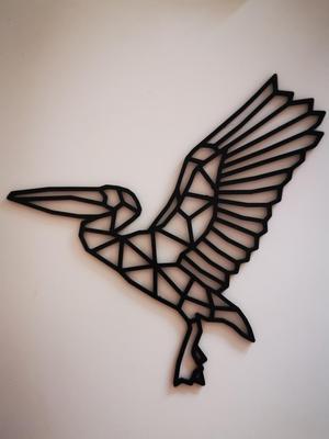 Pelican Bird line Art - Polygonal wall art 2d Design Animal