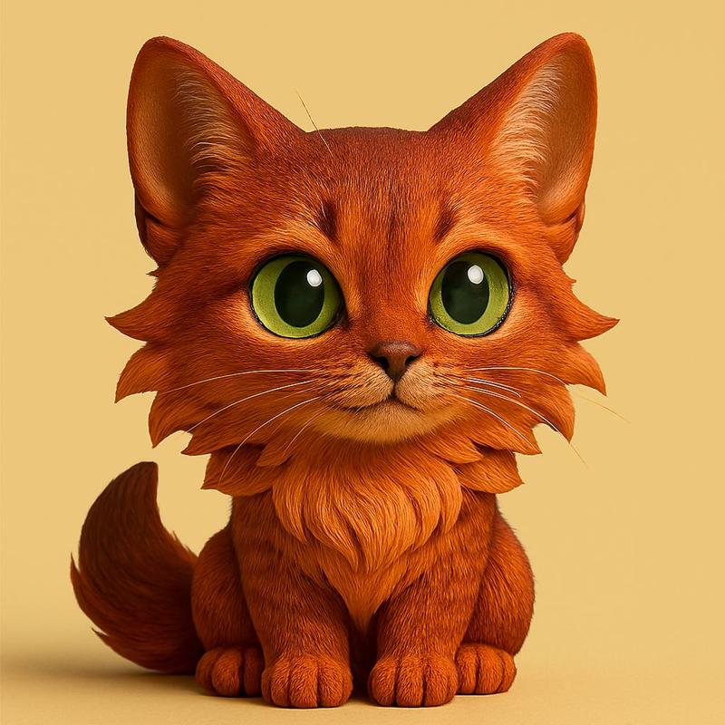 Somali Chibi Fox Guardian of the Solar Veil