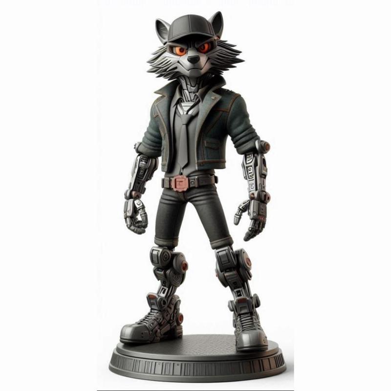 Urban Robo Wolf / art toy / magic makes