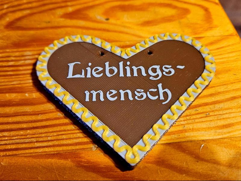 Oktoberfest Gingerbread Heart "Favorite Person"
