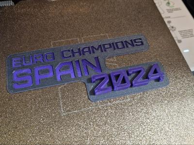 Euro Cup Spain 2024 Plaque