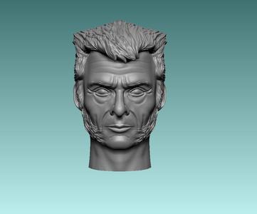 hugh jackman head for 1/6 scale figure as logan the wolverine from deadpool and x men
