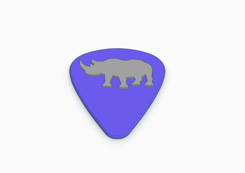 Rhinoceros Guitar Pick