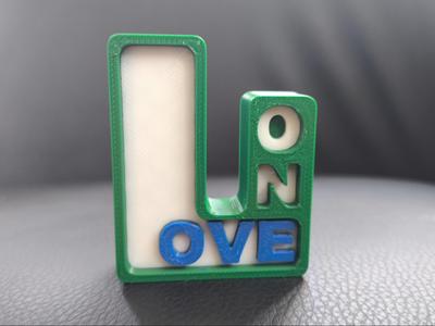 One Love - small standing sign