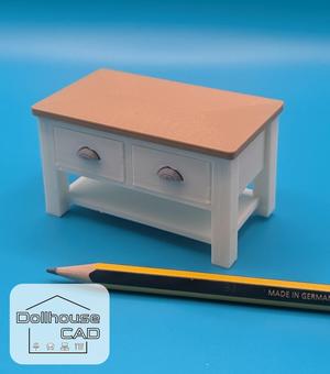 Dollhouse Cottage Coffee Table 1:12 Scale STL File 3D print