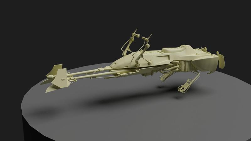 Speedbike starwars stormtrooper jedi empire speeder endor