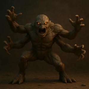 Multi-Armed Monster STL – Terrifying Creature 3D Model