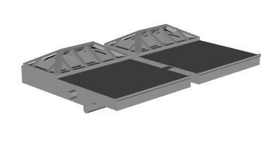 Art Deco Station Platform short 25mm roof skylight sections 1/148 scale