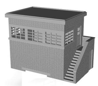 LMS ARP Signal Box Right hand brick stairs 1/76 scale