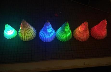 Lighting Christmas Tree RGB LED - auto change color - button cell - DIY