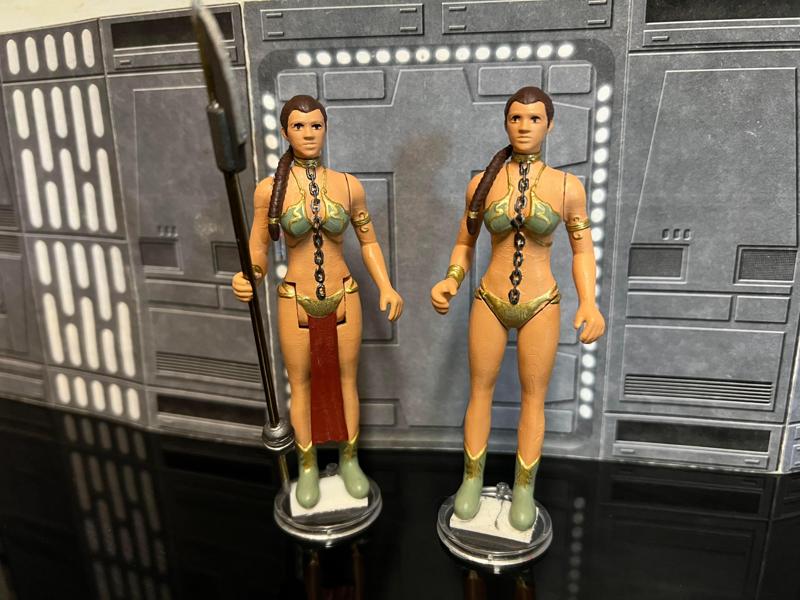 PRINCESS LEIA SLAVE OUTFIT VINTAGE CUSTOM STAR WARS ACTION FIGURE, KENNER 3.75", JABBA'S PALACE DANCER, CUSTOM 1/18 FIGURE