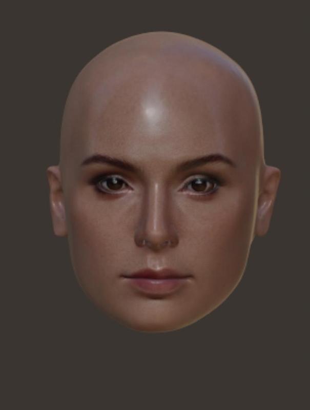 GAL GADOT - WONDER WOMAN - DC -  MARVEL  - PHOTOGRAPHIC QUALITY FOR FULL COLOR PRINT AND PRINT SINGLE COLOR - HEAD FOR ACTION FIGURES, MARVEL LEGENDS, DC COMICS, 6 INCHES