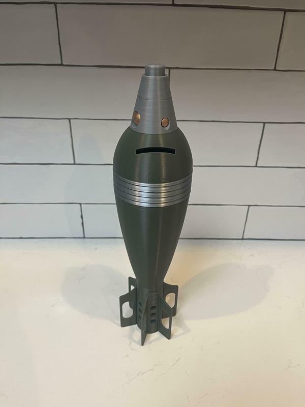 WW2 US 81mm Mortar Shell Piggy Bank