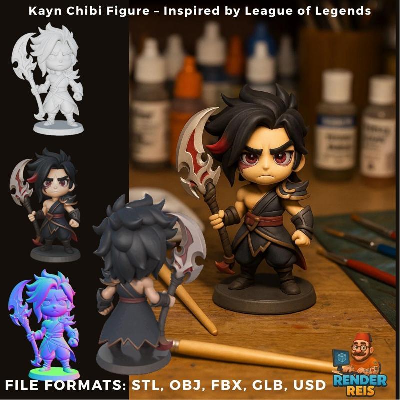 Kayn Chibi Figure – Inspired by League of Legends