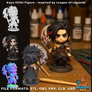 Kayn Chibi Figure – Inspired by League of Legends