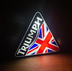 Multicolour Triumph Trident 660 Daytona 675 Street Speed 1200 400 Scrambler Bonneville Speed Twin Triple TF 250 LED Lightbox Lamp Light Choice of Sizes Wall or Desk Mounted with Optional Stand