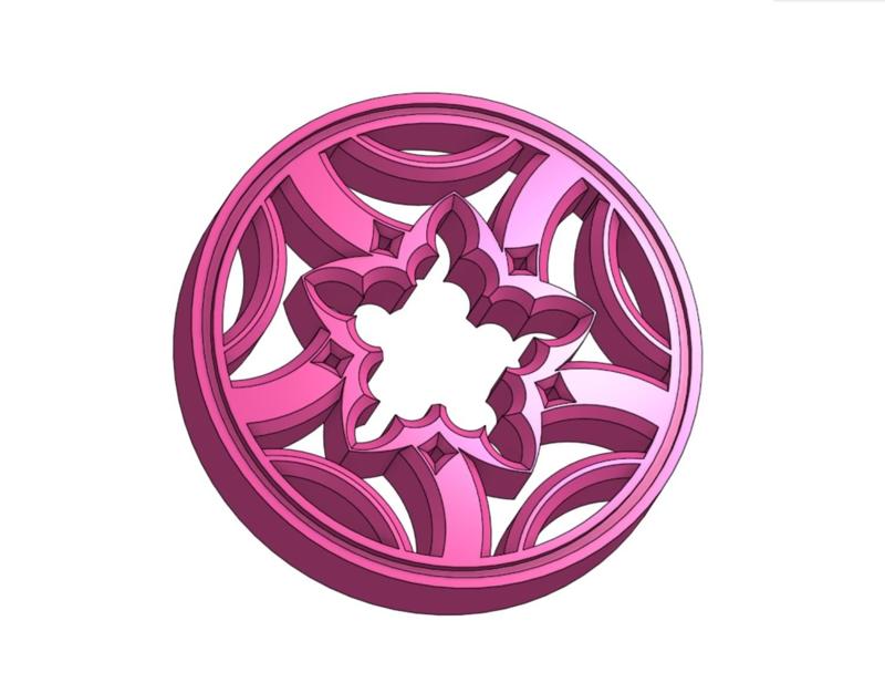 GOTHIC ORNAMENT CIRCLE WINDOW 0019