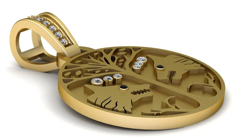 Forest Guardians Pendant 3D Printable Model