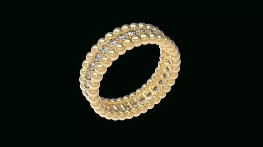 Spherical Chain Diamonds  Ring