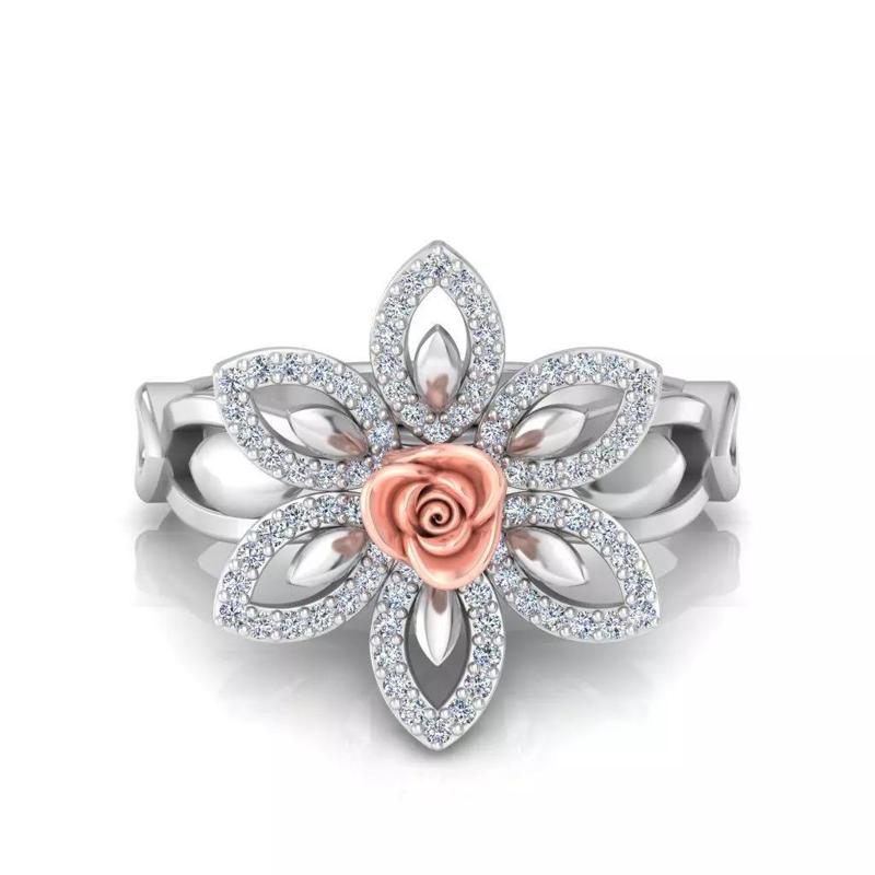 Rose Vine Diamond Ring