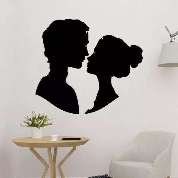 Couples Dating Wall Silhouette