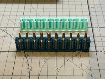1/4" Standard Bit Holder 10 pcs Screwdriver Bit Storage compatible with Storage Box