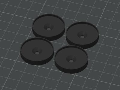 Chair/Table mount for Teflon glides, no gluing