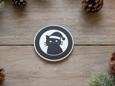 Christmas Cat Coaster