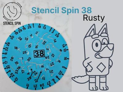 Stencil Spin 38 Rusty (from Bluey)