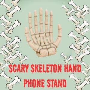 Scary telephone stand - Skeleton hand - Halloween 