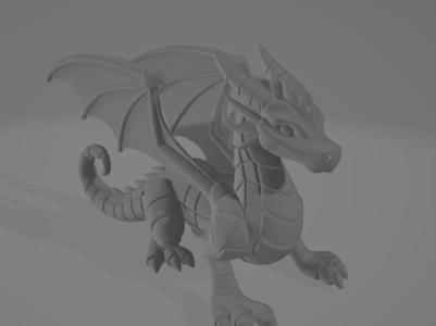 Simple 3d printable dragon