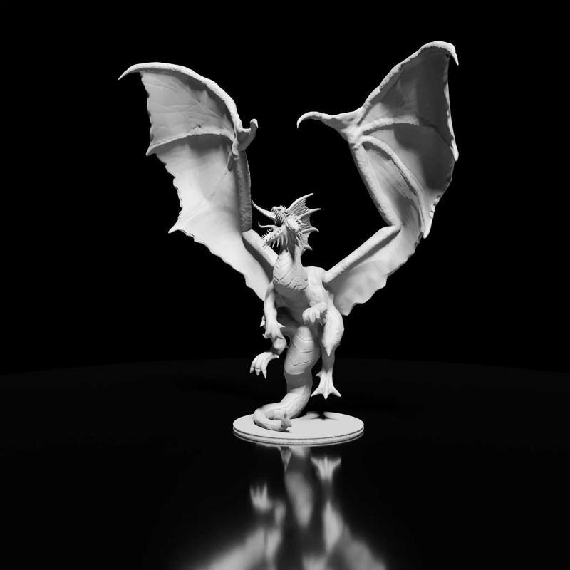 Ancient Black Dragon miniature