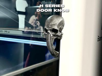 H2 series Door Knob Pull - Giger Skull Style