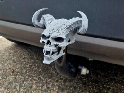 Demon Skull Hitch Ball cover