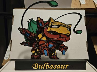 Pokemon Bulbasaur Dressed as Iron-Man Display