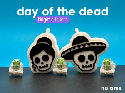 Day Of The Dead Halloween Fidget Clickers | No AMS